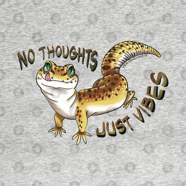 No thoughts just vibes leopard gecko by Nina Bolen's Fantastical Creatures